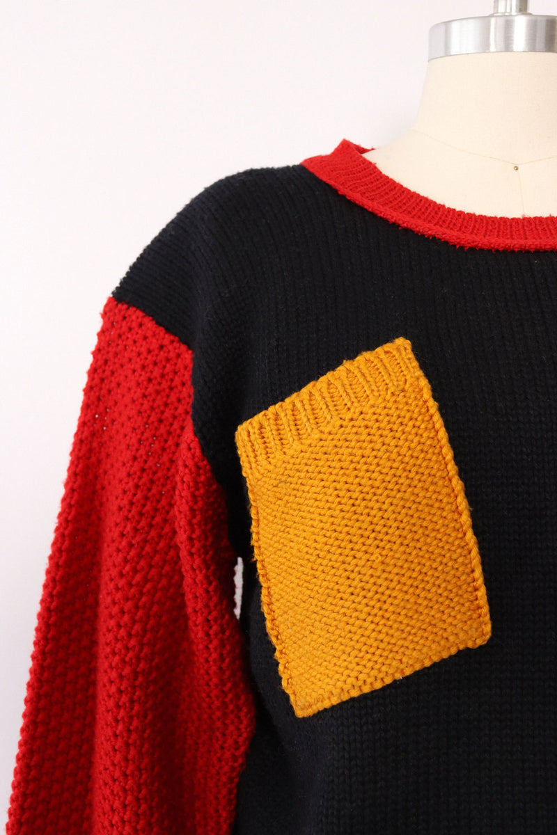 Primary Pocket Cropped Sweater S L