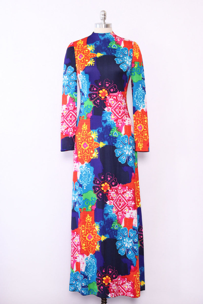 Anne Fogarty Graphic Floral Maxi S/M Anne Fogarty Graphic Floral Maxi S/M