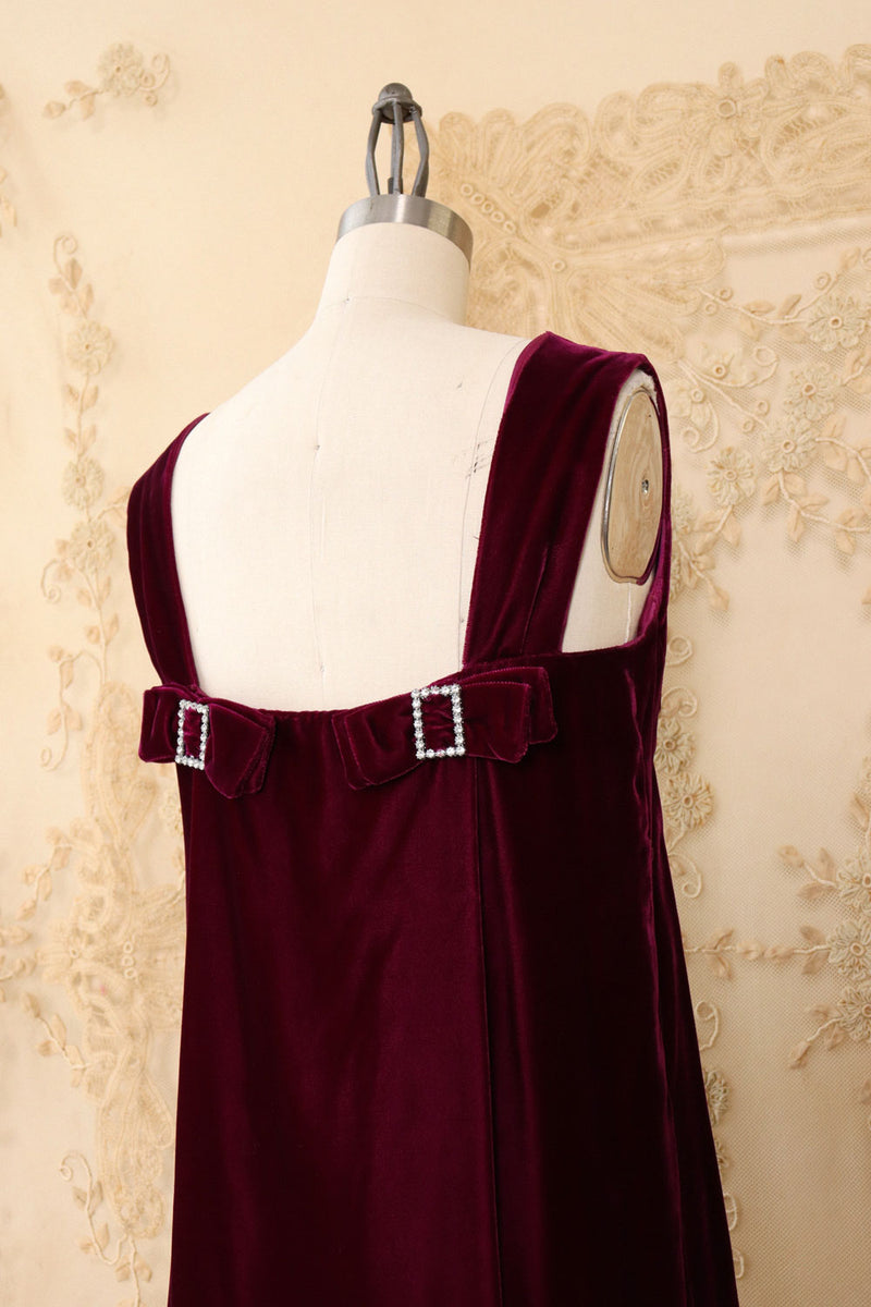 Amethyst Velvet Empire Waist Gown XS OMNIA Amethyst Velvet Empire Waist Gown XS OMNIA
