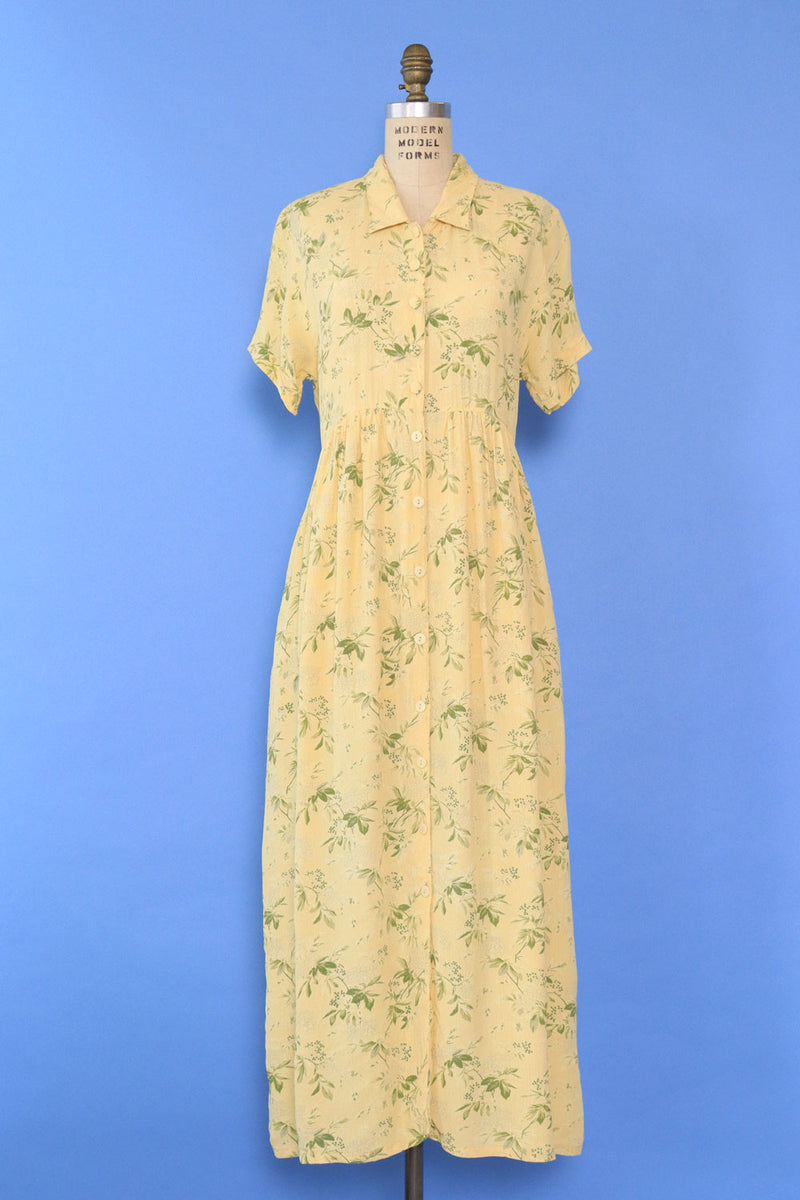 April Cornell Maize Floral Tea Dress M/L – OMNIA