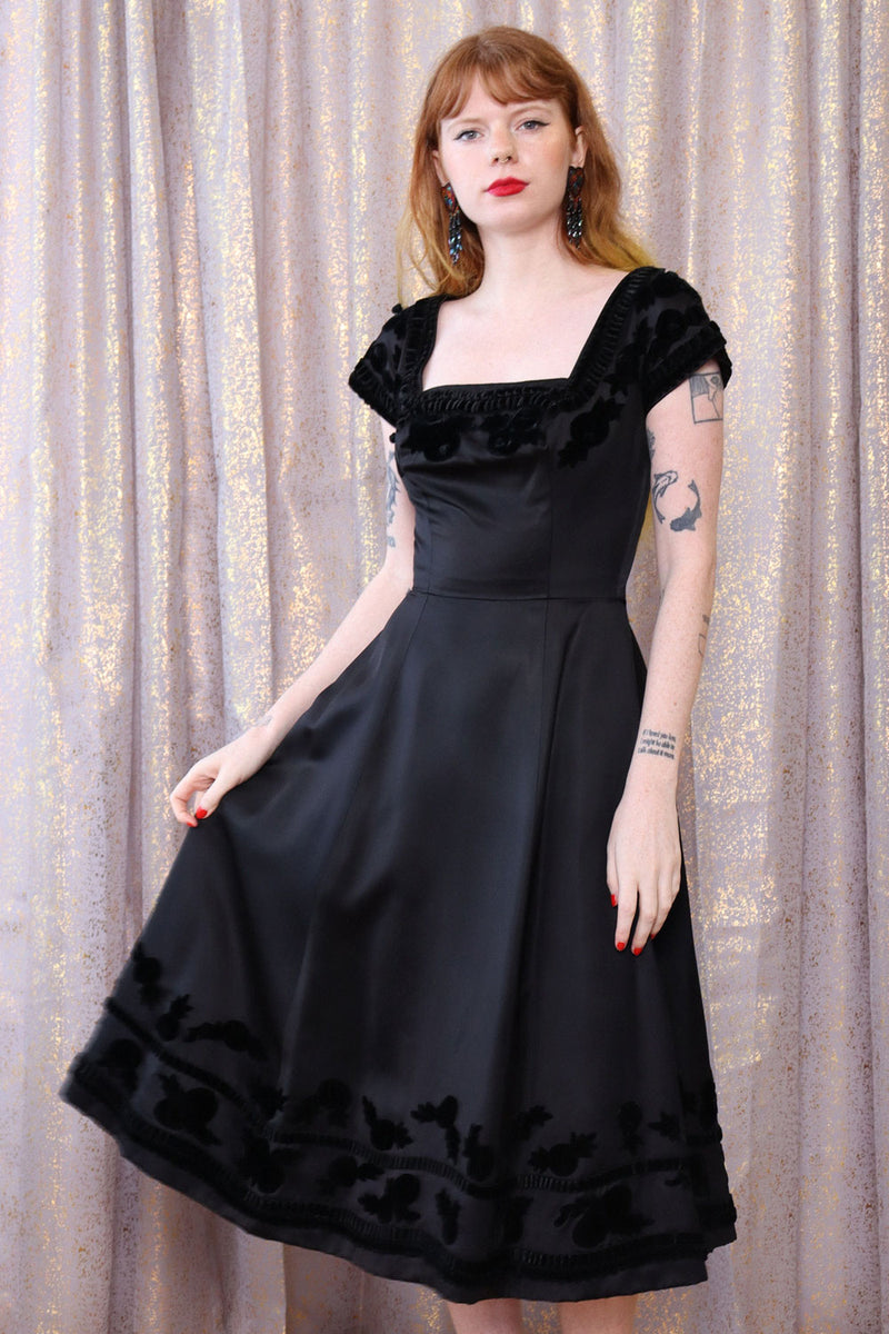 1950s Bergdorf Winter Wonderland Dress XS OMNIA 1950s Bergdorf Winter Wonderland Dress XS OMNIA