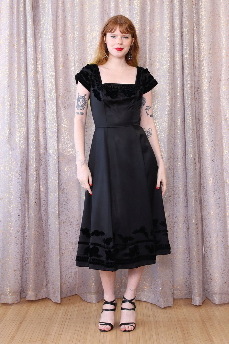 1950s Bergdorf Winter Wonderland Dress XS OMNIA 1950s Bergdorf Winter Wonderland Dress XS OMNIA