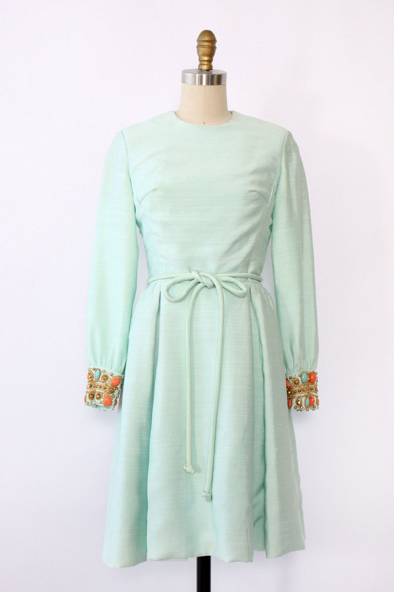 mint skater dress Mint Green Long Sleeve Skater Dress Green / M