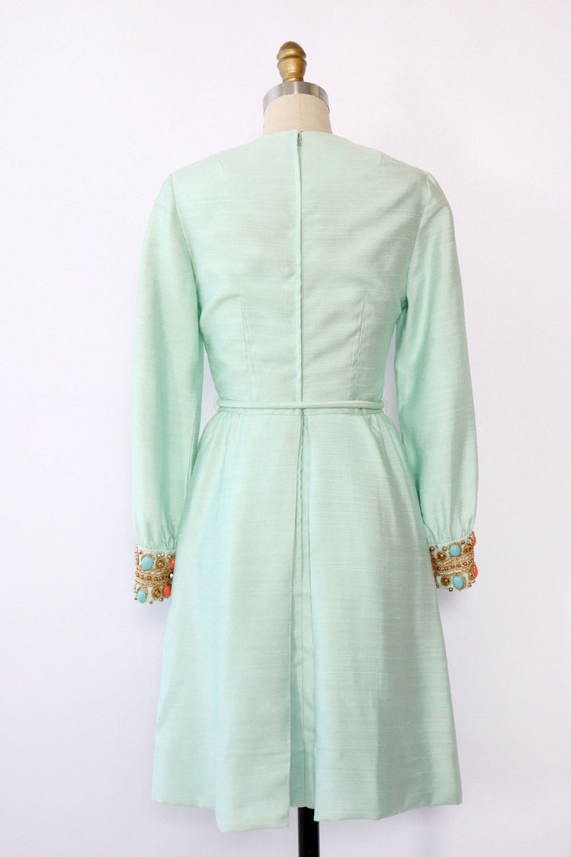 Mint Bejeweled Skater Dress XS/S OMNIA Mint Bejeweled Skater Dress XS/S OMNIA
