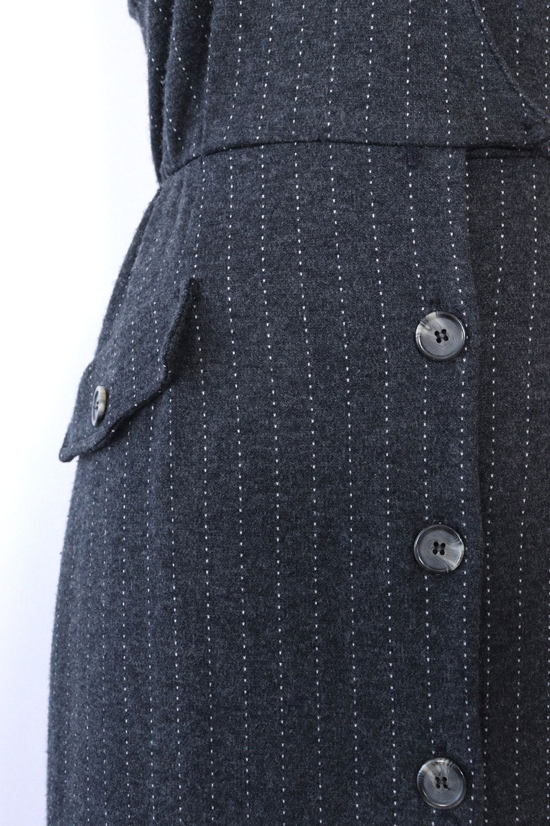 Soft Slate Pinstripe Jumper M L