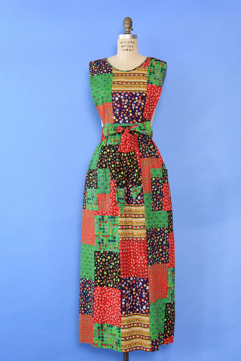 patch dress design Resort Wear Bengal Patchwork One Piece Dress for Women at House of Fett