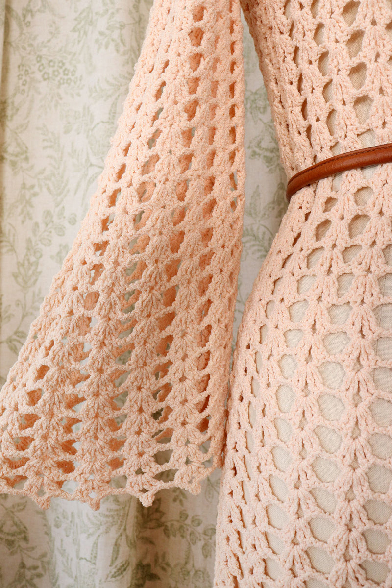 Blush Crochet Dress – OMNIA