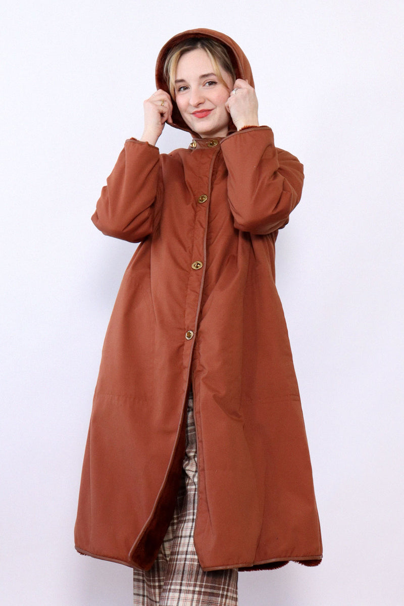 Bonnie Cashin Copper Canvas Turnlock Coat M - Main Image