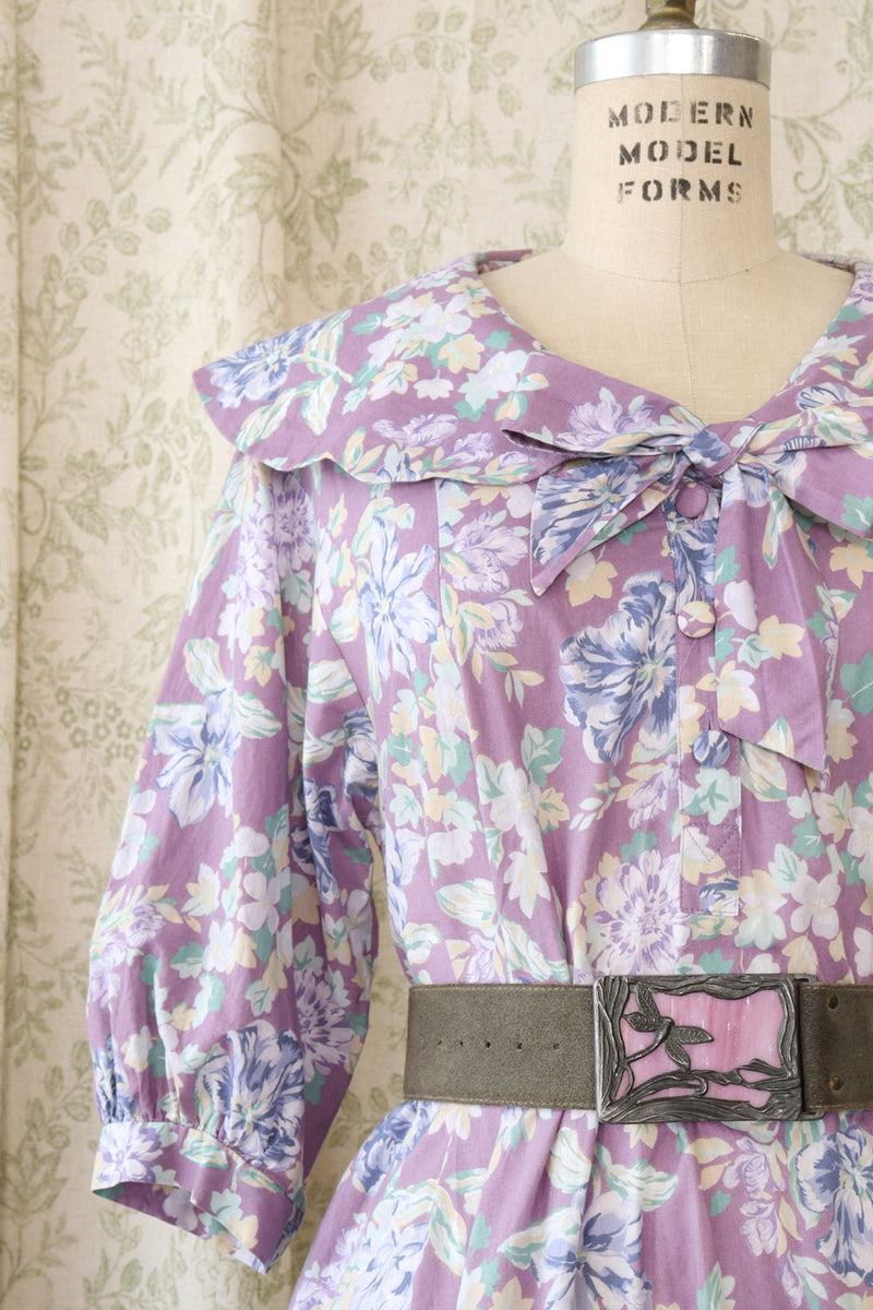 Lavender Laura Ashley Tented Dress M/L OMNIA Lavender Laura Ashley Tented Dress M/L OMNIA