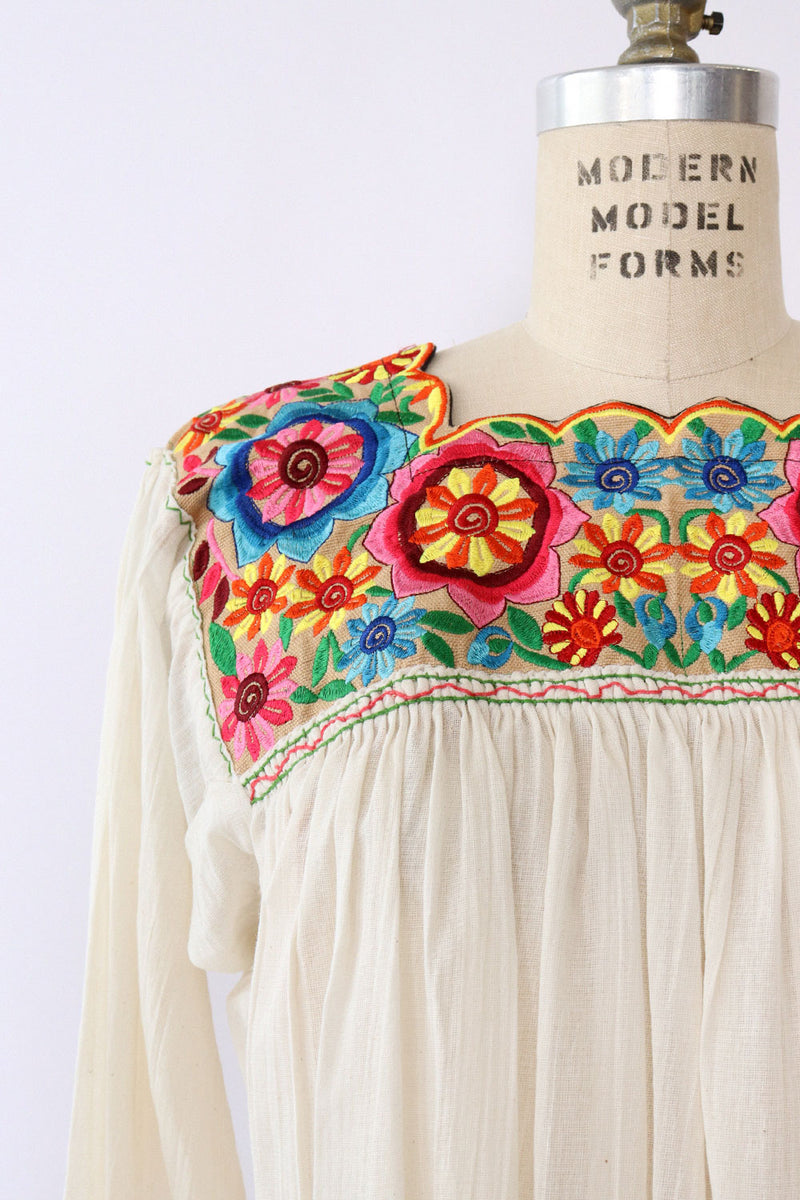 Embroidered Yoke Tunic Mini S/M OMNIA Embroidered Yoke Tunic Mini S/M OMNIA