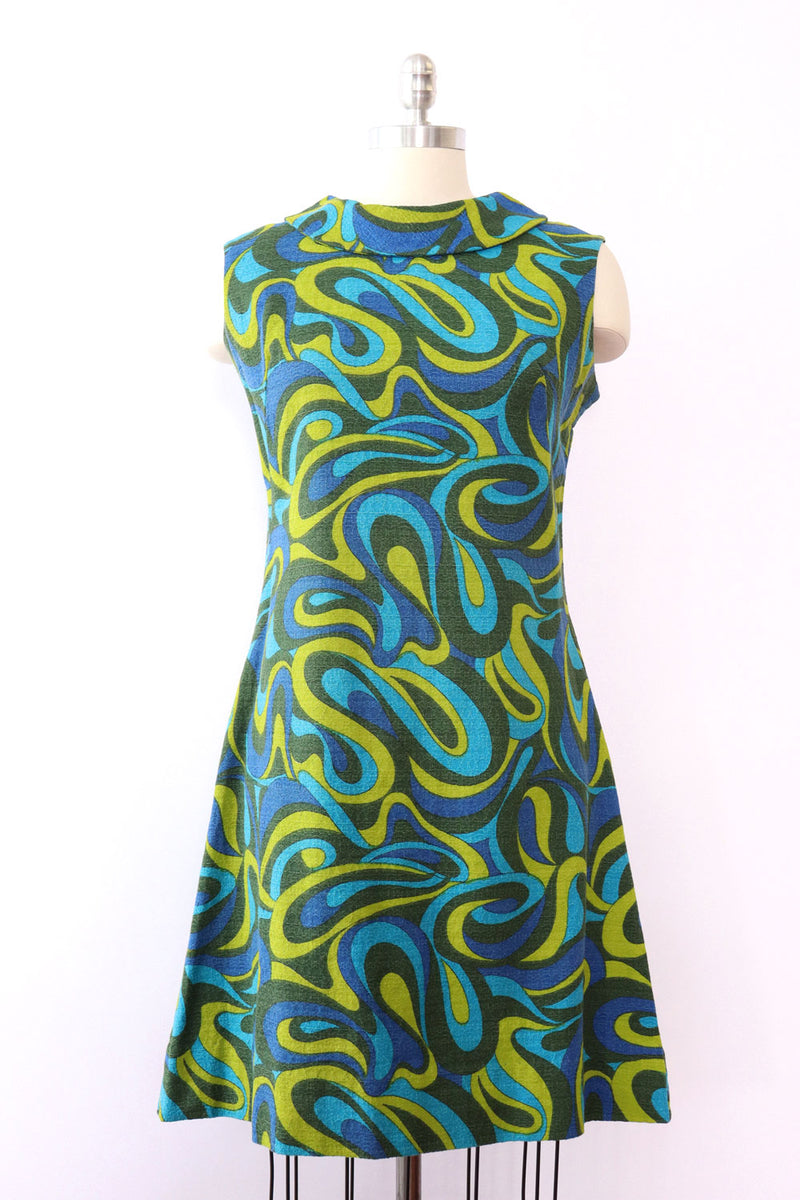 Trippy Cotton Fit Flare Dress M/L OMNIA Trippy Cotton Fit Flare Dress M/L OMNIA
