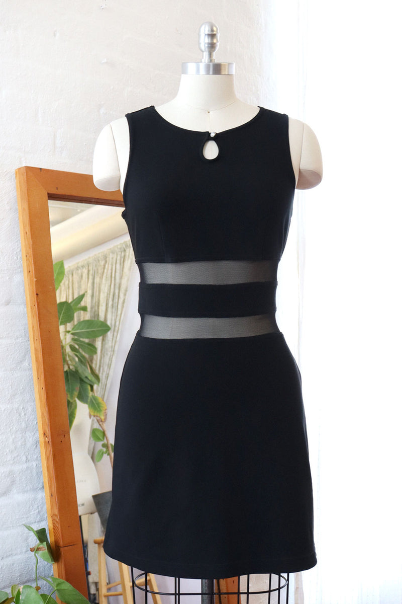 black mesh panel bodycon dress Reiss Ribbed Mesh Panel Bodycon Midi Dress in Black