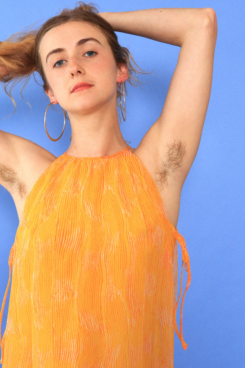 Capraro Mango Chiffon Overlay Dress S/M OMNIA Capraro Mango Chiffon Overlay Dress S/M OMNIA