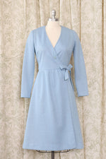 Sky Blue Wrap Knit Dress S/M