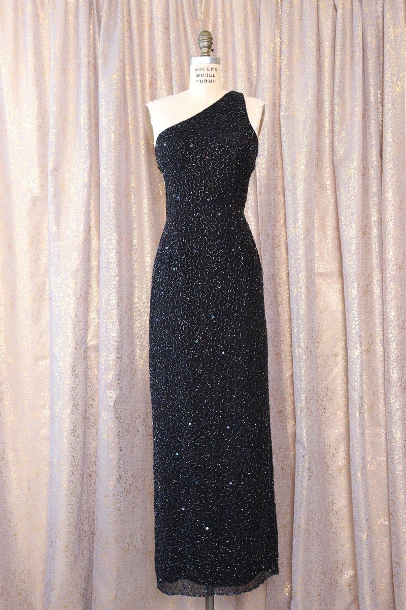 LAYAWAY Carnival Bead Cutout Asymmetrical Gown M-M/L OMNIA LAYAWAY Carnival Bead Cutout Asymmetrical Gown M-M/L OMNIA