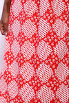 Polka Dot Patch Cotton Maxi Dress XS