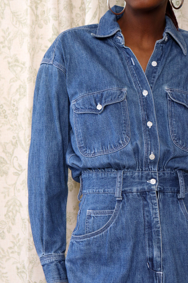 structured denim shirt dress June & Vie Women's Plus Size Denim Shirtdress, Size: 22/24, Blue