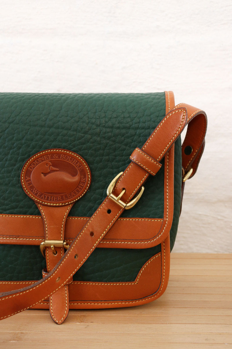 Dooney & Bourke Purse: Green Leather Satchel
