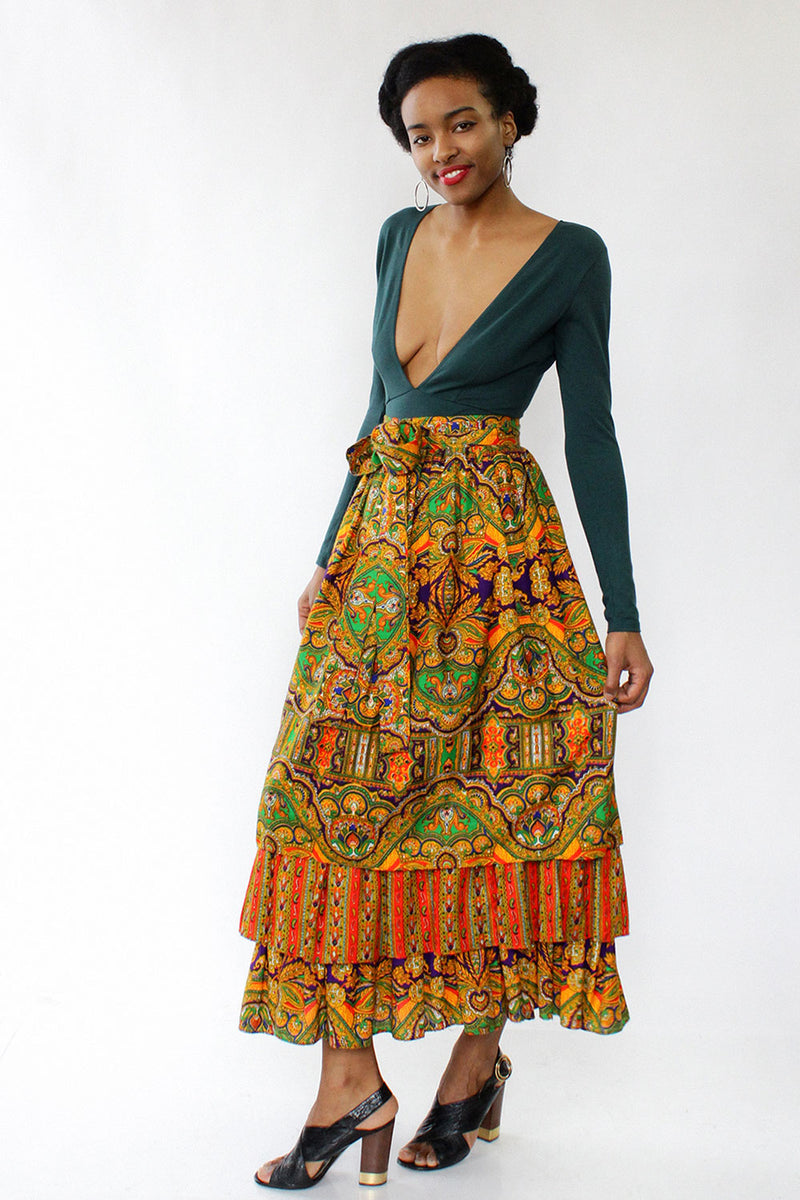 70s clearance tiered skirt