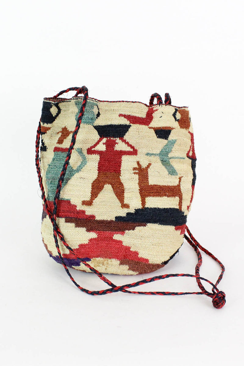 Folk Art Woven Bucket Bag – OMNIA