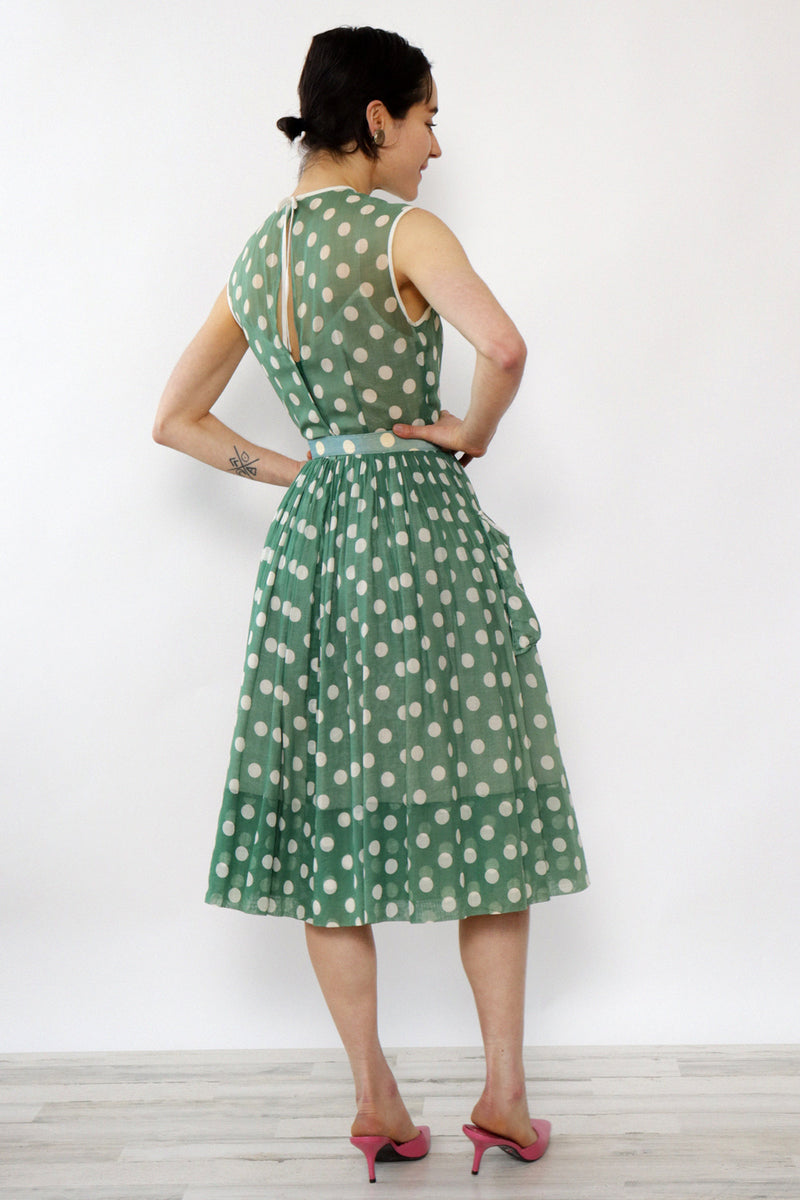 Sandra Sage Polka Dot 1950s Dress XS OMNIA Sandra Sage Polka Dot 1950s Dress XS OMNIA