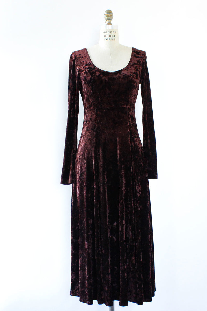 Broome Crushed Velvet Dress M/L OMNIA Broome Crushed Velvet Dress M/L OMNIA