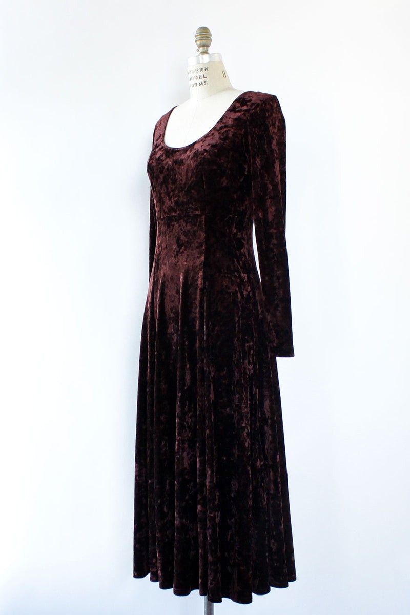 Broome Crushed Velvet Dress M/L OMNIA Broome Crushed Velvet Dress M/L OMNIA