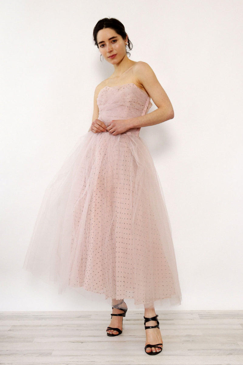 1950s Cotton Candy Tulle Party Dress XS – OMNIA