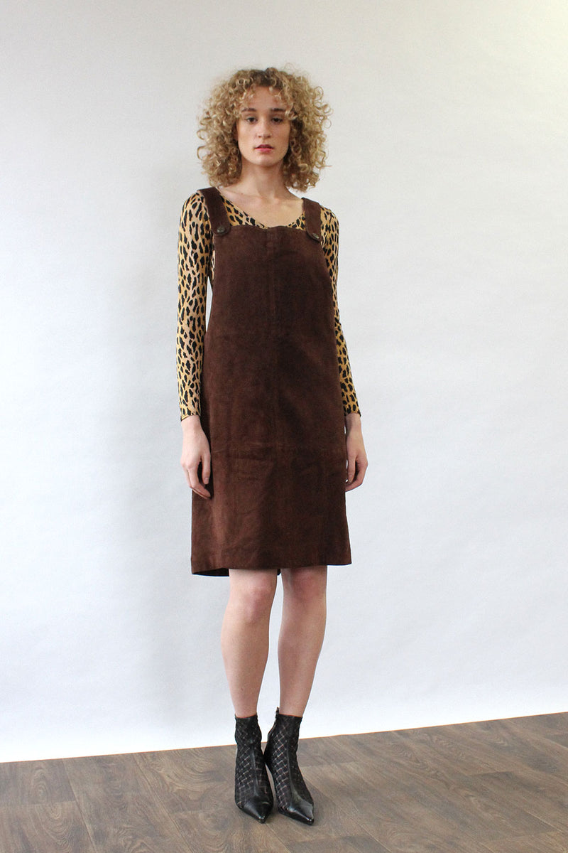 Suede Jumper Dress L – OMNIA Suede Jumper Dress L – OMNIA