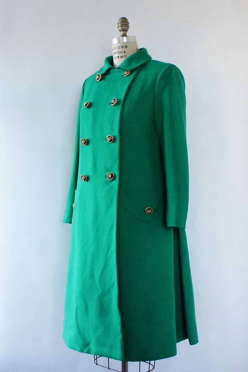 Kelly Green Fur Lined Coat S OMNIA Kelly Green Fur Lined Coat S OMNIA
