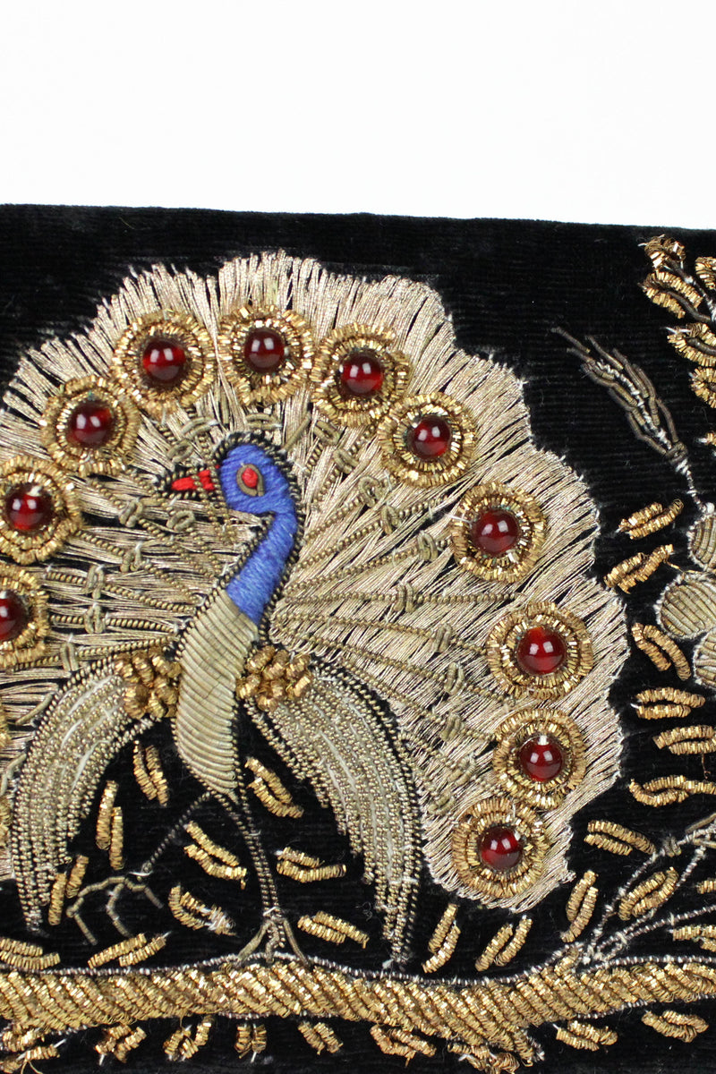 Velvet Peacock Embroidered Clutch or Purse – OMNIA