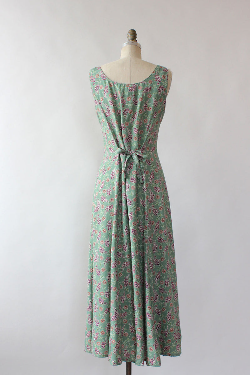 Sage Lavender Tea Dress L OMNIA Sage Lavender Tea Dress L OMNIA