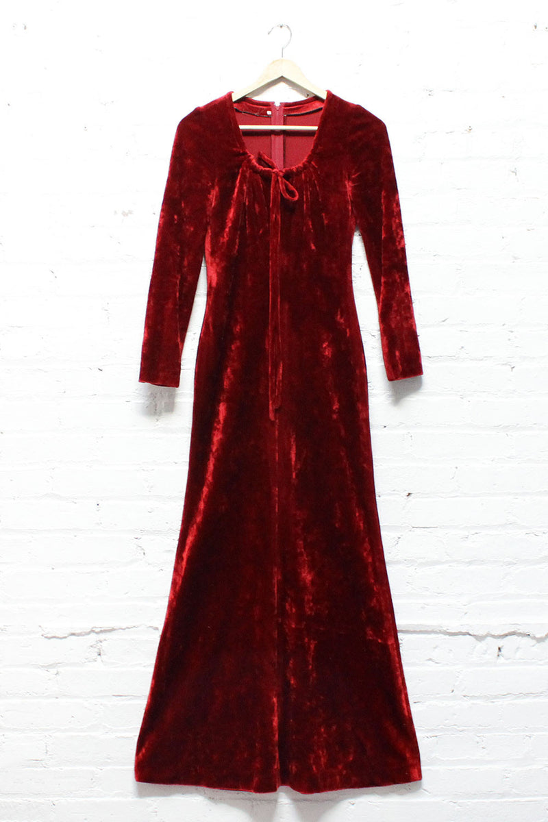 70s Velvet Scooped Maxi Dress XS/S 70s Velvet Scooped Maxi Dress XS/S