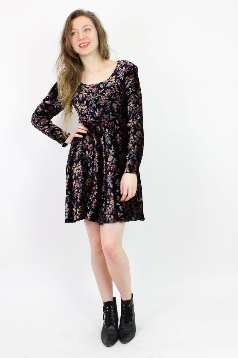 90s floral velvet dress OMNIA 90s floral velvet dress OMNIA