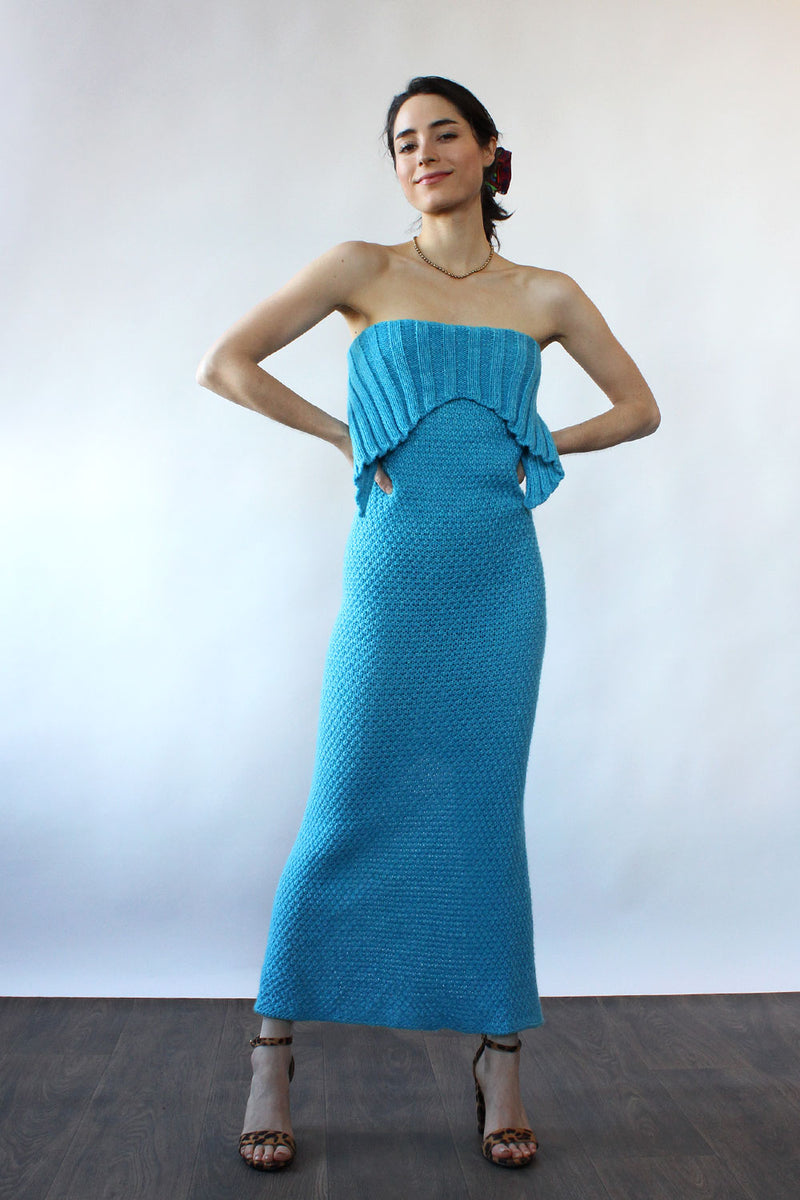 Mermaid Tail Knit Dress XS-M OMNIA Mermaid Tail Knit Dress XS-M OMNIA