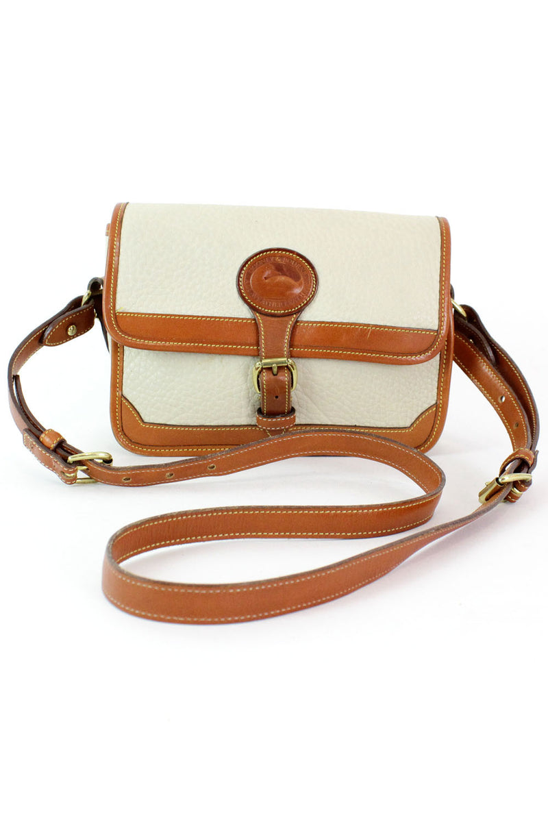 Vintage Dooney & Bourke Buckle Pebbled Leather Crossbody Bag