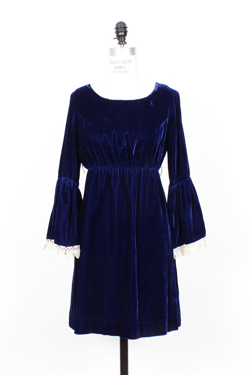 Velvet Bell Sleeve Dress S Velvet Bell Sleeve Dress S