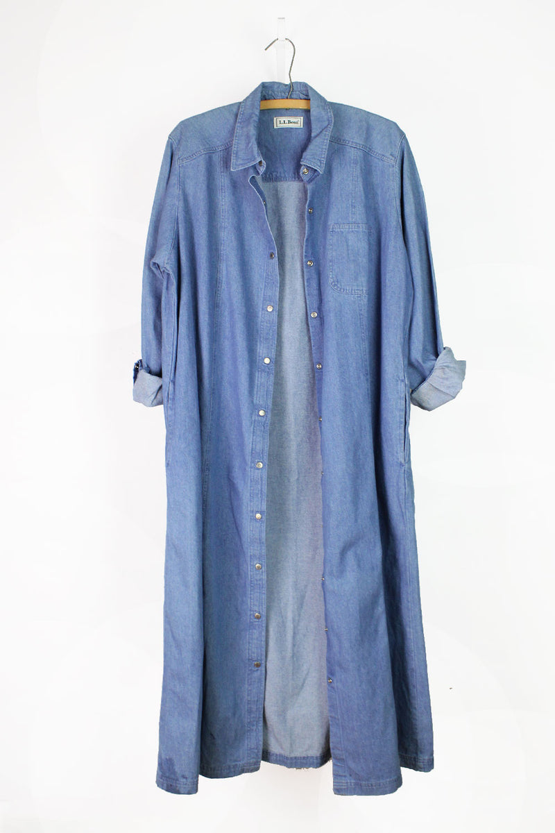 ll bean denim dress Women's L.L. Bean Heritage Washed Denim Shirt Dress