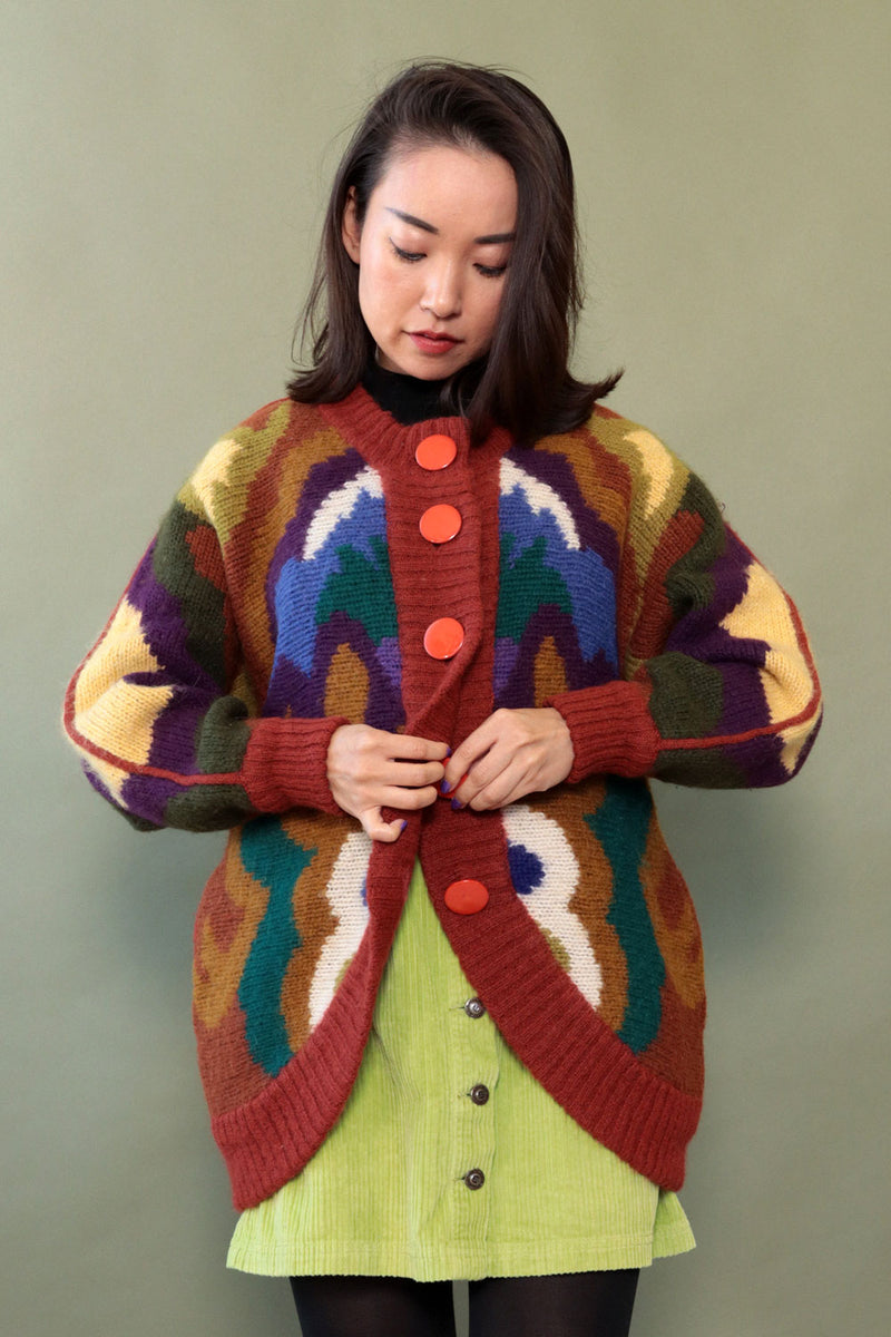 Italian Intarsia Cardigan XS M