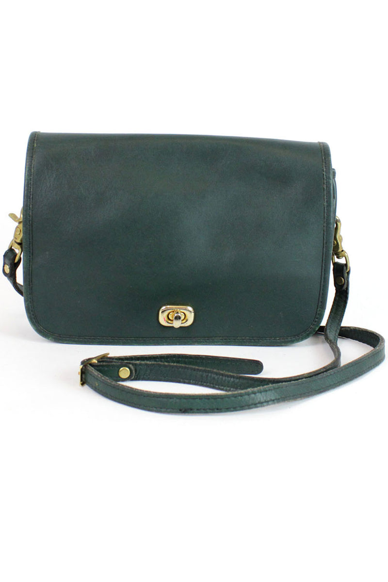 Hunter green online coach purse