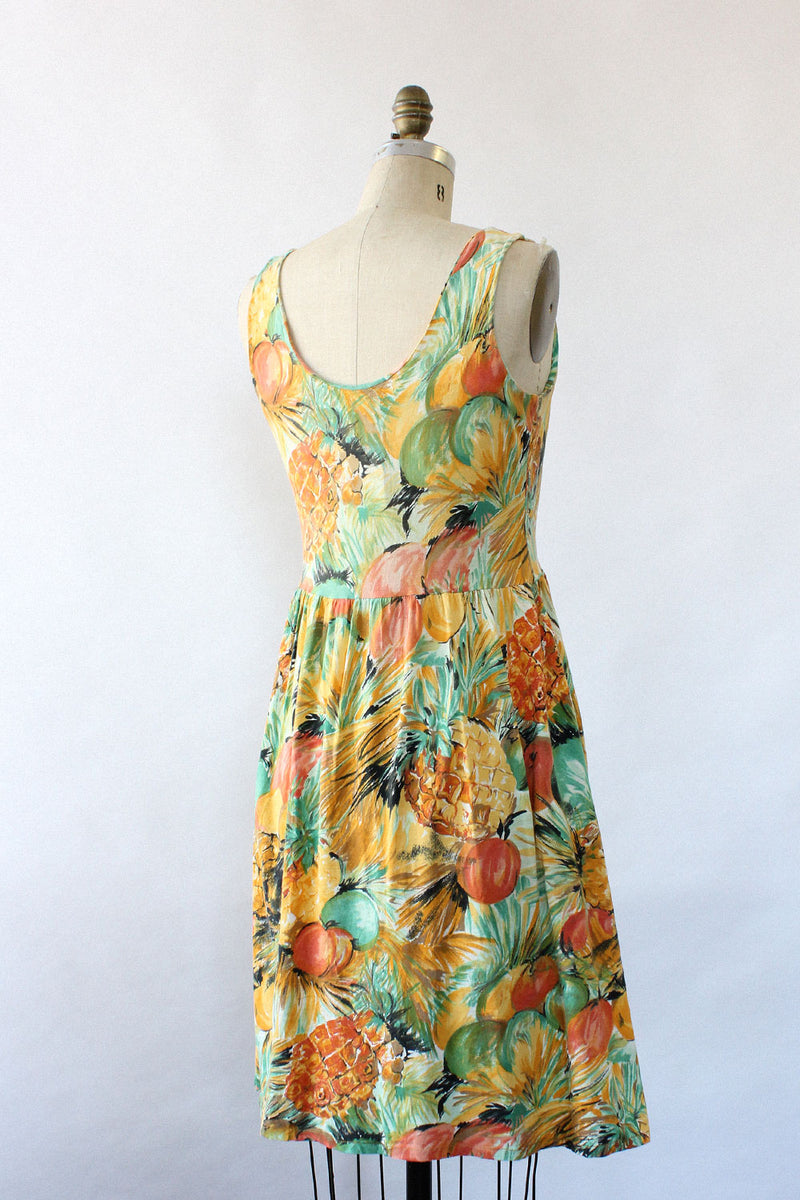 SunKissed Midi Dress In Pineapple Print