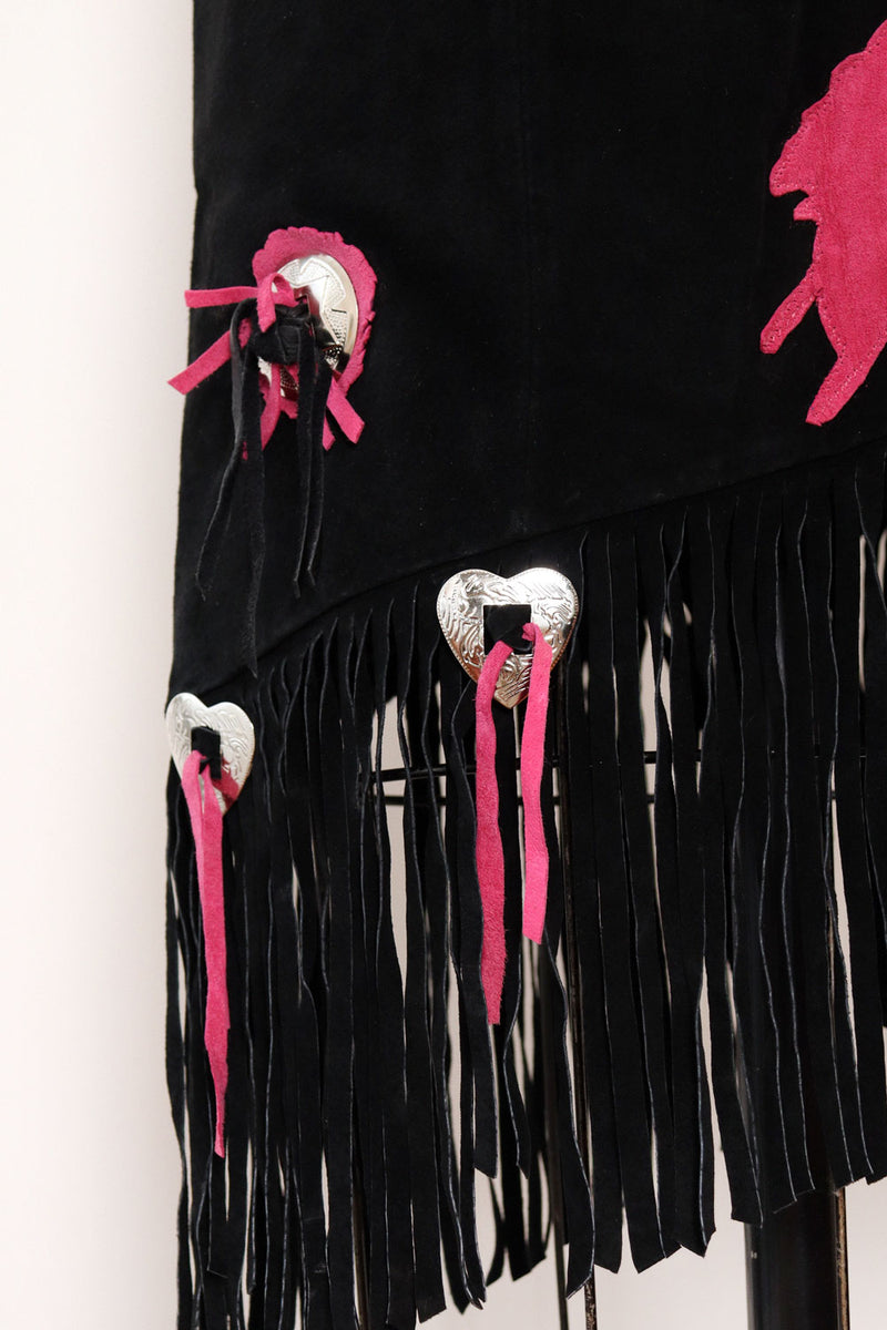 Cowgirl Fringe Suede Skirt S – OMNIA - Main Image