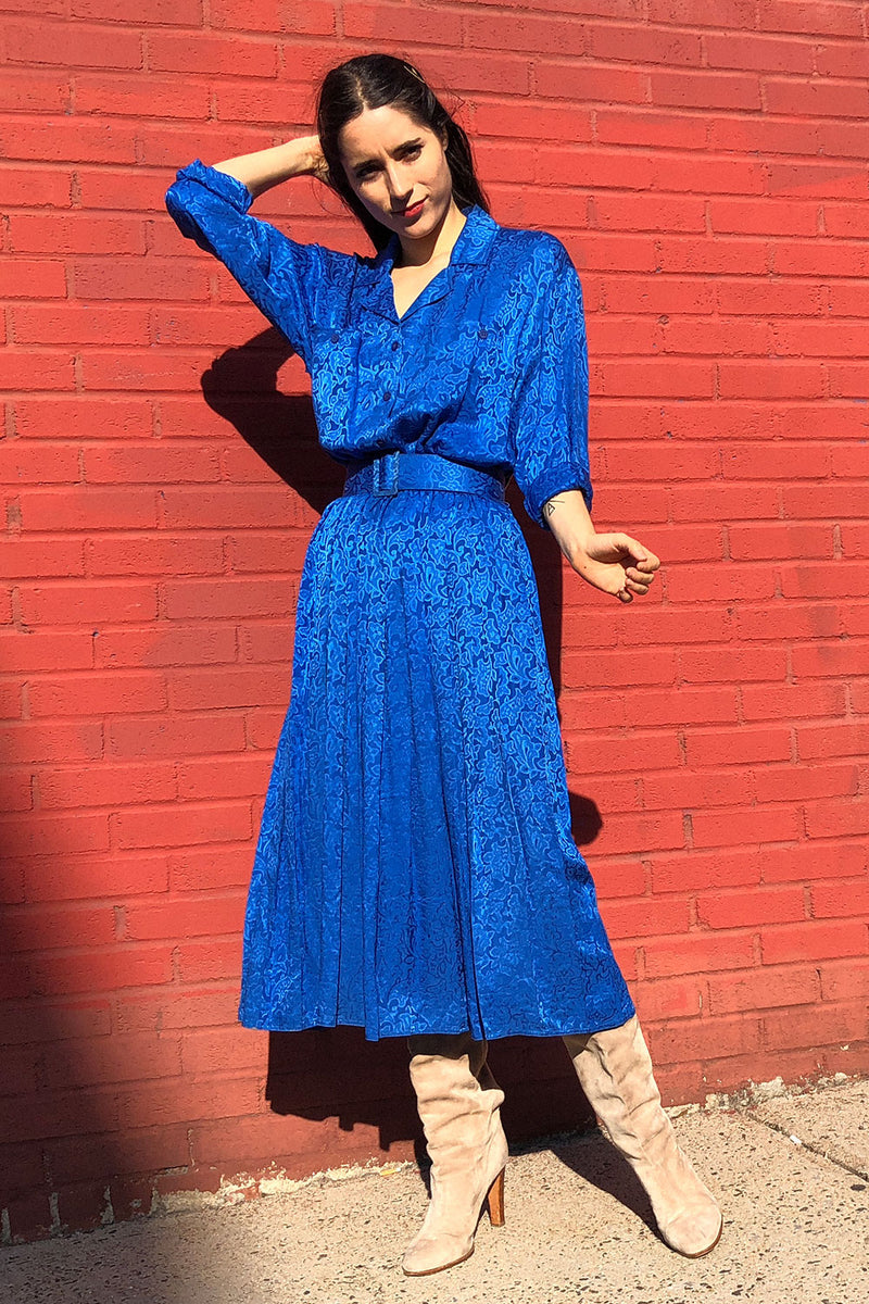 Cobalt Silk Nilani Dress XS-M Cobalt Silk Nilani Dress XS-M