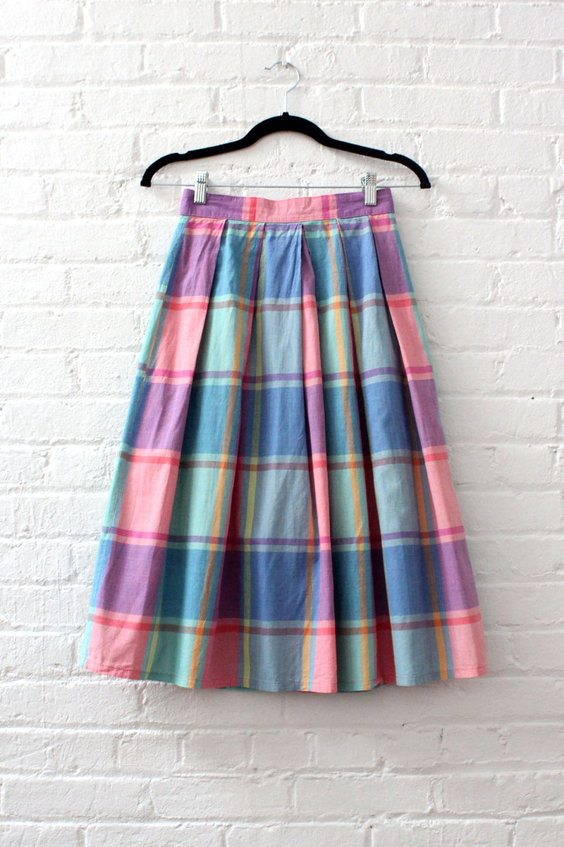 Soft Pastel Plaid Skirt XS – OMNIA