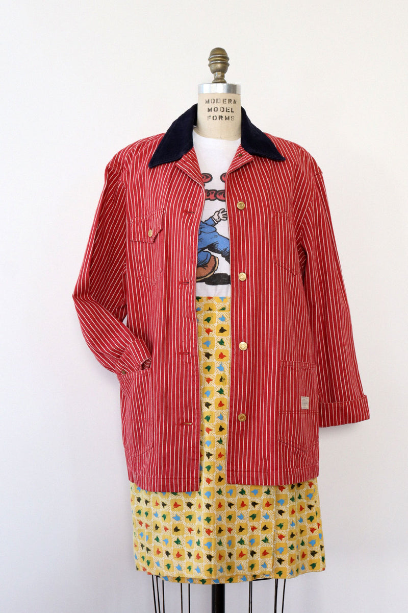 Ralph Lauren Striped Denim Chore Coat M/L – OMNIA Ralph Lauren Striped Denim Chore Coat M/L – OMNIA