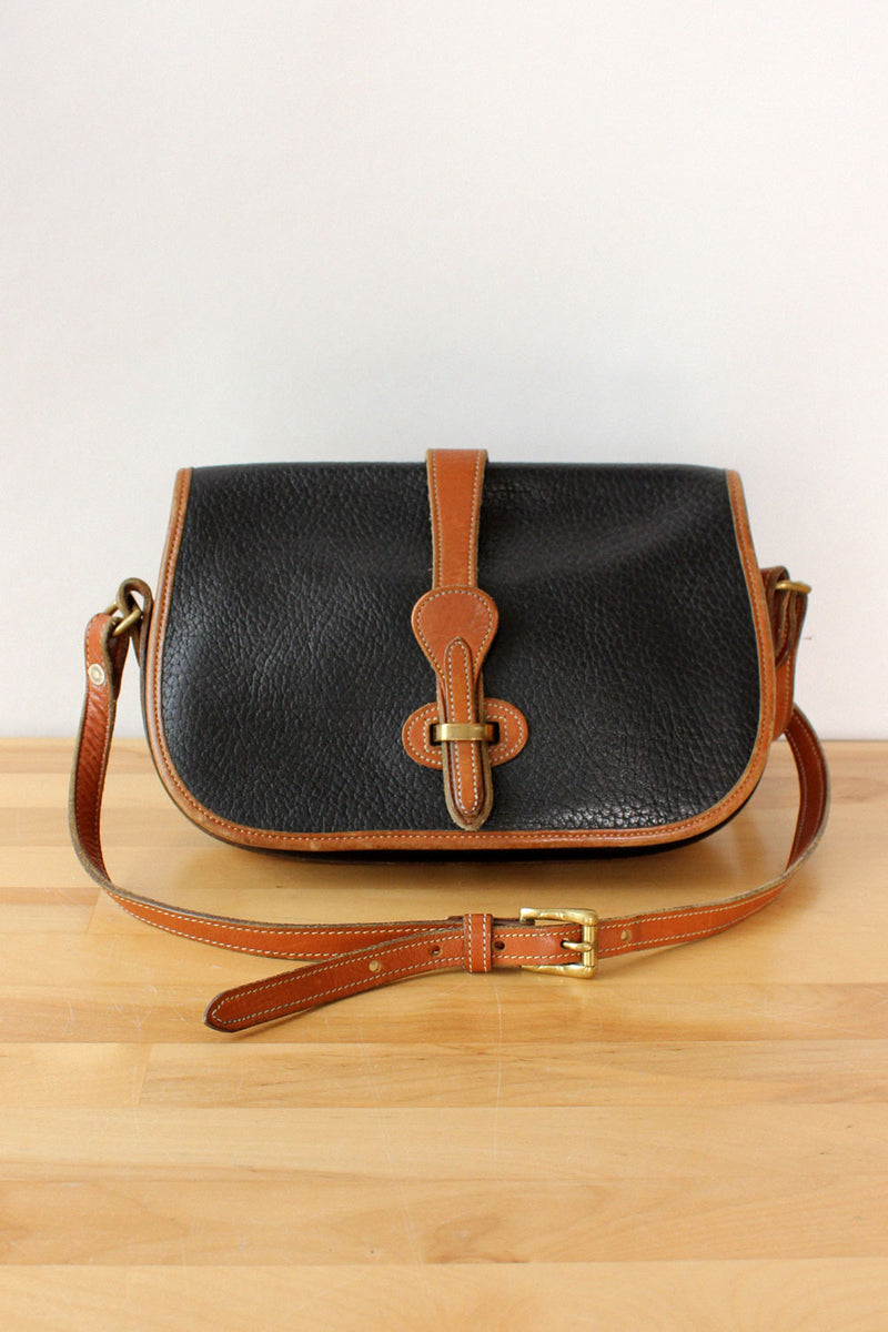 Vintage Classic Black and Tan Dooney and Bourke Crossbody 