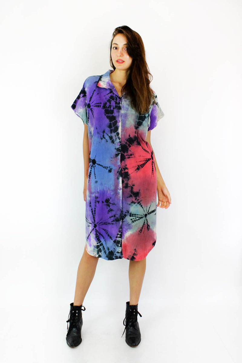 Tie Dye Smock Dress – OMNIA Tie Dye Smock Dress – OMNIA