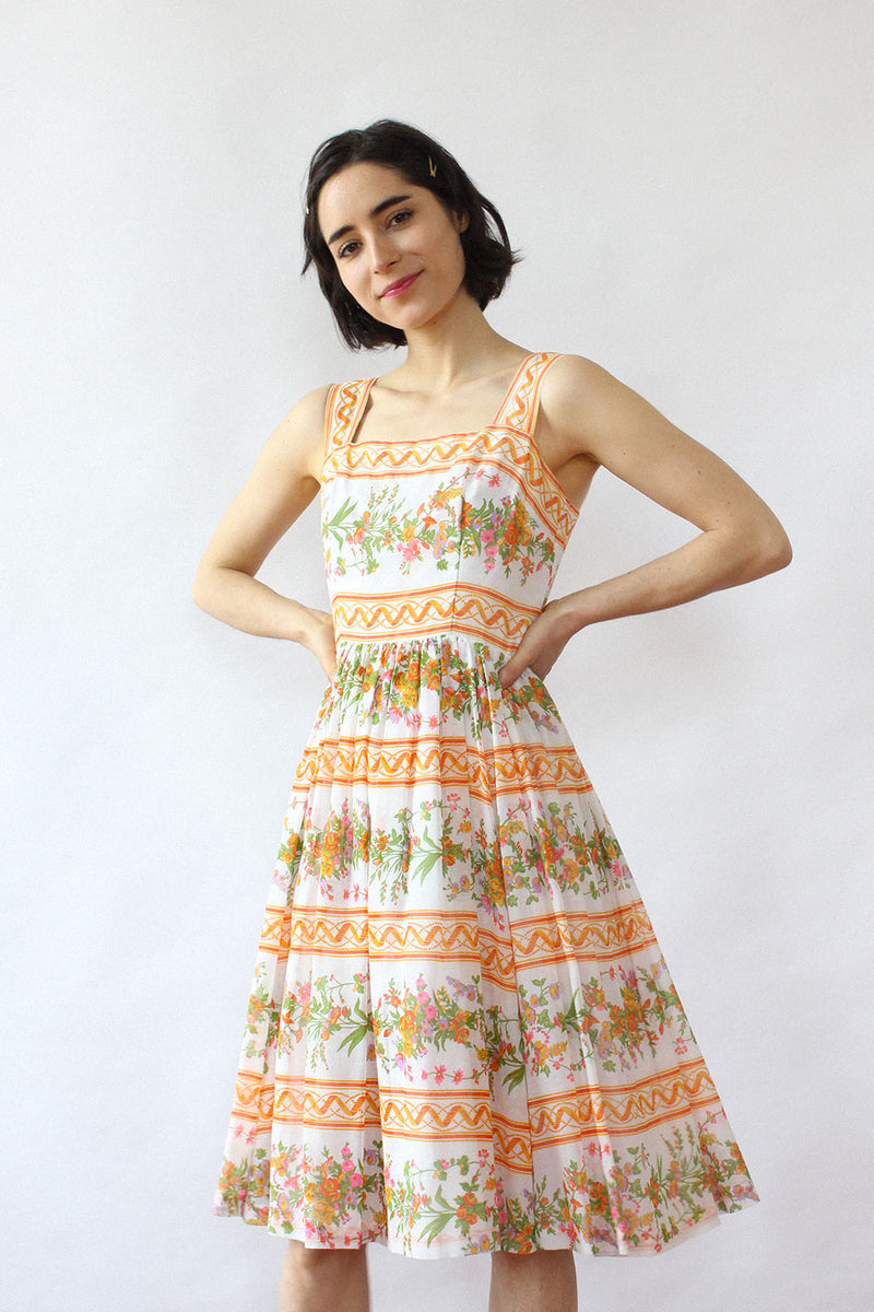Vintage sellers English Garden Floral Dress