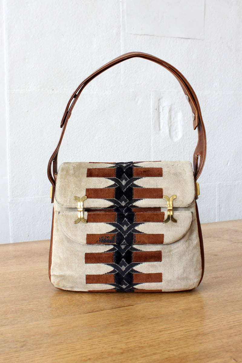 Maxi Marin Suede Shoulder Bag In Neutrals