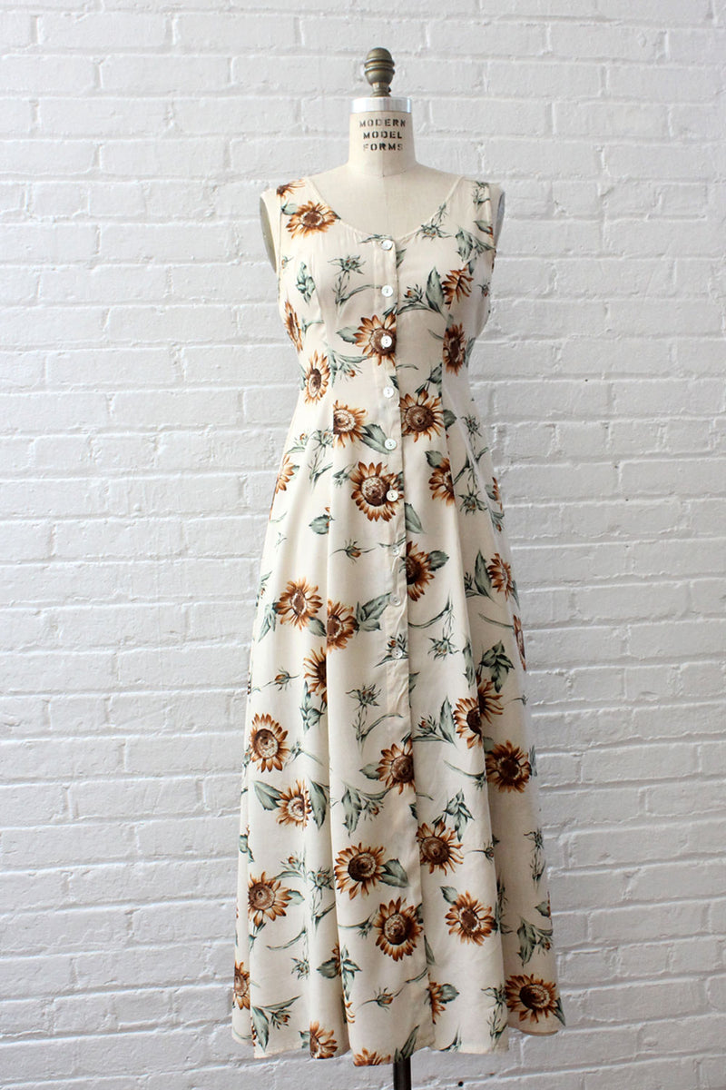 Rustic Sunflower Tea Dress S/M OMNIA Rustic Sunflower Tea Dress S/M OMNIA